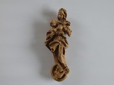 Statua da parete in legno intagliato 24 cm Madre di Dio Gesù Bambino statua in legno figura da parete