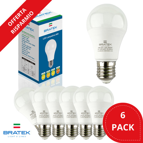 6pz lampadine led e27 luce - 6pz,