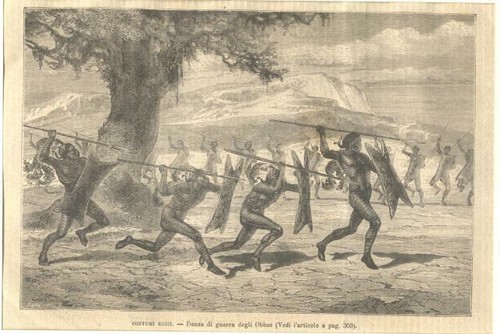 Costumi egizi danza guerra - egizi.,