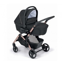 Cam Fluido Easy Passeggino Duo Leggero 0-22Kg Carrozzina Borsa Nero Tel Oro Rosa
