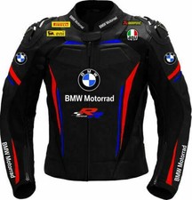 BMW Motorcycle Leather Riding Jacket For Men Rider Armor protected