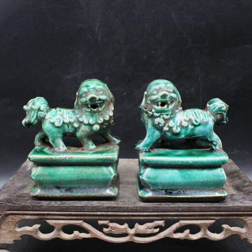 Coppia porcellana foo dog - porcellana,