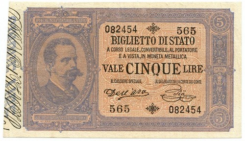Lire biglietto stato - biglietto, di