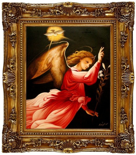 Quadro olio degli angeli con