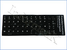 Adesivi Neri Tastiera Francese French Stickers Keyboard Noire Clavier Francais