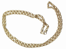 Collana uomo donna in ORO Giallo 18kt 750 Maglia Occhio di Tigre 60 cm e gr 9,50