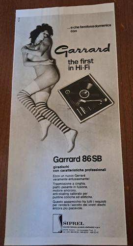 Pubblicità giradischi garrard - pubblicità,