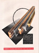 PUBBLICITA' 1935 FABBRICA ITALIANA TUBI METALLICI TORINO FITM PROFILATI METALLI 