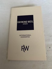 Raymond Weil Geneve Guarantee Garanzia in bianco libretto assistenza NOS