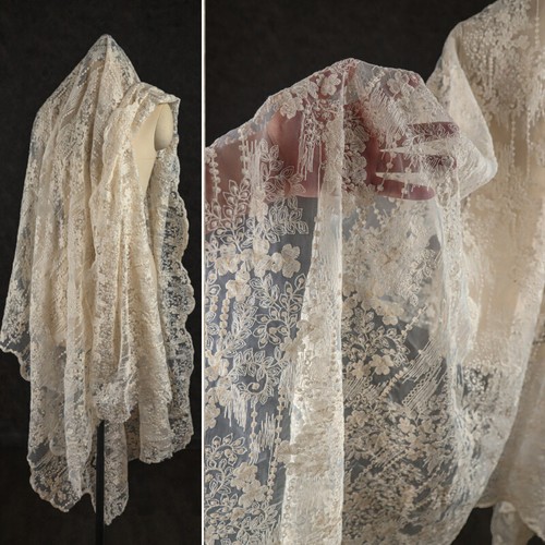 Fiore ricamato tulle pizzo - fiore,