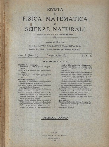 Rivista fisica matematica - fisica,,