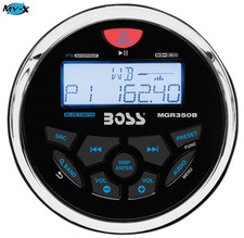 Stereo Marino Tondo Cruscotto BOSS Marine MGR350B - Radio Nautica Bluetooth 240W