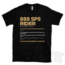 888 SP5 Rider T-Shirt - Funny Dictionary Style - homologation hero classic