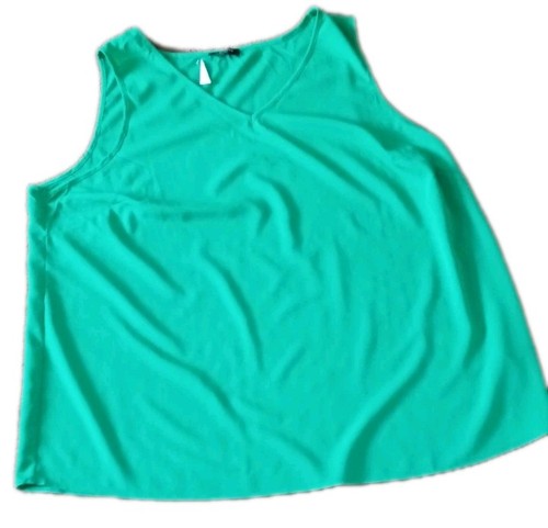 Top donna verde senza maniche