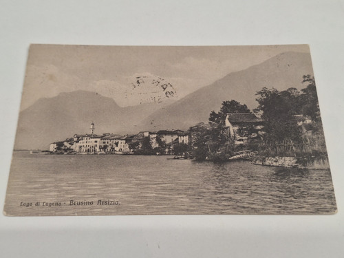 Cartolina epoca lago lugano - cartolina,
