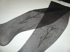 RUSCUS COLLANT MARRONE VELATO 10 DEN DIS RAMETTO + STRASS TG IV 50/52 VINTAGE