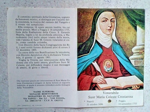 Venerabile suor maria celeste - suor,