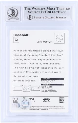 Carta jim palmer - palmer, orioles