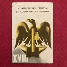 612 - Tessera Confederazione Fascista Lavoratori Industria 1940 (PNF, Ventennio)