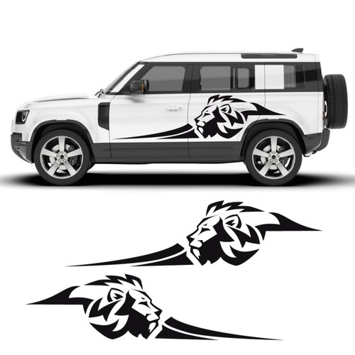 Adesivi laterale tribal lion - adesivi,