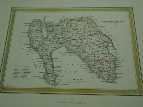 Mappa epoca wigton shire - d'epoca, shire"