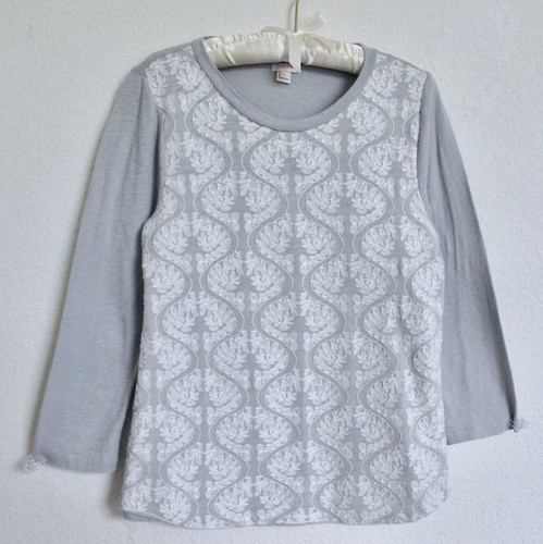 Top girocollo ricamato - j.,