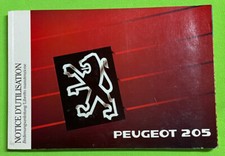 PEUGEOT 205 Anno 1989 Libretto