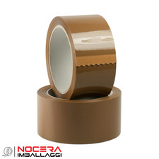 12 ROTOLI DI NASTRO ADESIVO SILENZIOSO AVANA 50X66, SCOTCH DA IMBALLAGGIO PACCHI