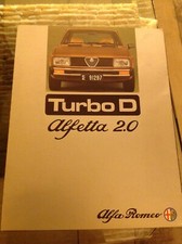 DEPLIANT VINTAGE AUTO ALFA ROMEO ALFETTA 2.0 8 PAG ITALIANO DATI TECNICI 1976 
