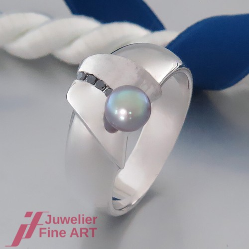 Anello perla coltivata - -,