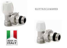 KIT TERMOSIFONE VALVOLA E DETENTORE SQUADRA 3/8 ICMA Rame Plastica o Multistrato