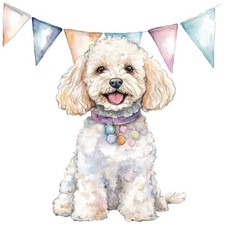 2 adesivi barboncino nano