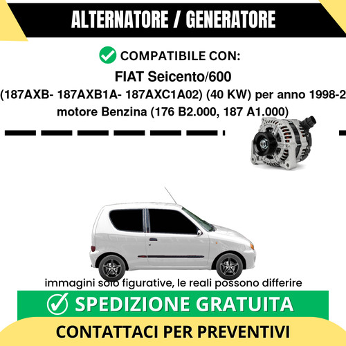 Alternatore fiat seicento 600 - alternatore, seicento/600
