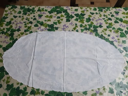 Centrino lino bianco 82x43h - centrino,