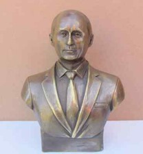 BUSTO DI V.V. PUTIN, BRONZO ,ALTO 14 CM.