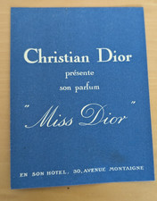Cartoncino Pubblicitario Christian Dior Presentazione Profumo Miss Dior 1947