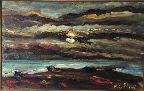 Dipinto olio tavola mare - dipinto, su