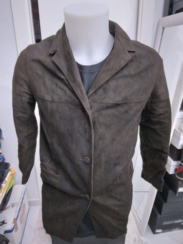 Suede leather reindeer jacket - suede,