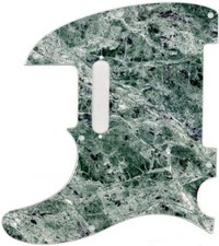 Telecaster Pickguard Left Handed to fit Fender Graphic 8 hole Green Marble