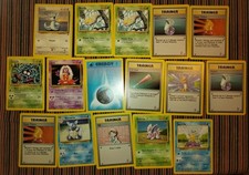 lotto carte pokemon vintage Set Base 2 comuni e non comuni