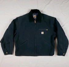 Carhartt Detroit Giacca Uomo XL Nero J001 BLK Coperta Foderata Made In USA