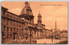 Cartolina d'epoca Roma Piazza