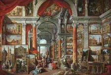 Insegna in metallo Pannini Giovanni Paolo Pinacoteca con vedute di Roma moderna 5 A4