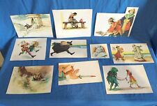 Lotto 10 Stampe Illustrazioni Gizeta Favole Favolose Gozzi Prima Edizione 1962