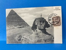CARTOLINA POST CARD EGITTO SPHYNX ET PYRAMIDE  BROS SUEZ.