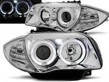 Kit fari Angel Eyes cromati per BMW 1 E87/E81/82/88 2004-11