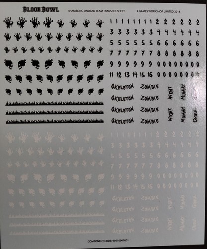 Blood bowl transfer decal - blood,