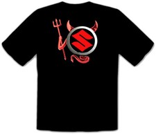 Suzuki Devil Diavolo Auto Logo Car Maglietta NERA -235