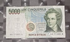 5000 LIRE Bellino TRIPLA A Rara Primo Decreto