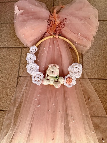 Fiocco nascita tulle - fiocco,